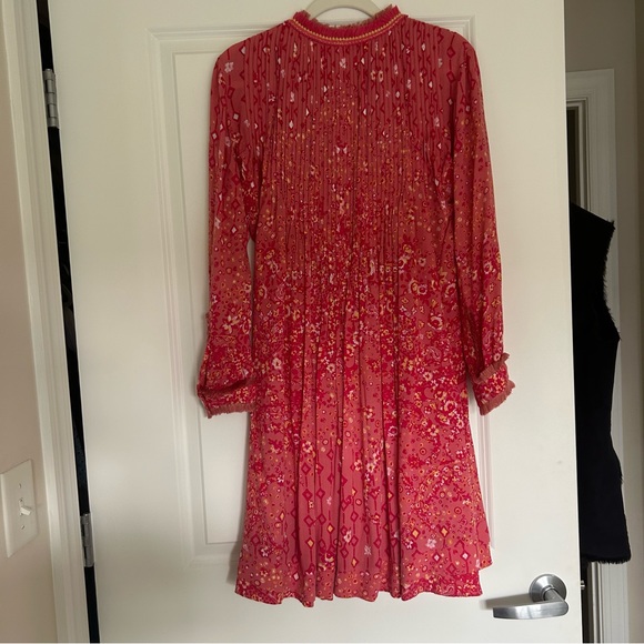 POUPETTE ST. BARTH Ola Long Sleeve Mini Dress Pink medium - Picture 6 of 6